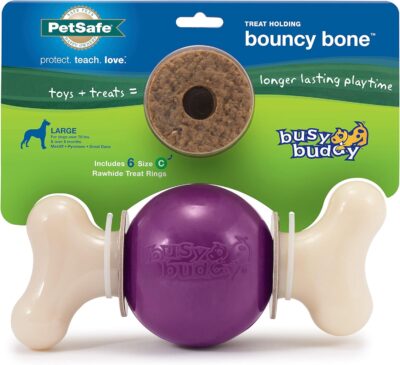 PetSafe® Busy Buddy® Bouncy Bone™, Treat Holding Dog Toy, Large, Best for Dogs Over 75 Lb.