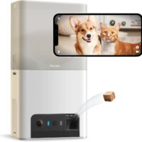 Petcube Bites 2 Lite Interactive WiFi Pet Monitoring Camera with Phone App and Treat Dispenser, 1080p HD Video, Night Vision, Two-Way Audio, Sound and Motion Alerts, Cat and Dog Monitor