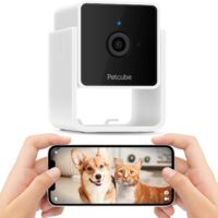 Petcube Cam | Indoor Wi-Fi Pet and Security Camera with Phone App, Pet Monitor with 2-Way Audio and Video, Night Vision, 1080p HD Video and Smart Alerts for Ultimate Home Security