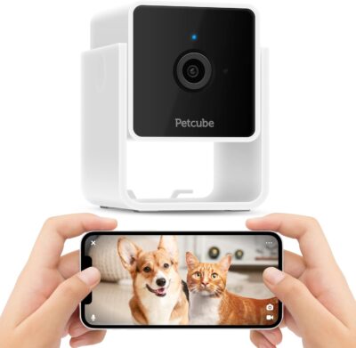 Petcube Cam | Indoor Wi-Fi Pet and Security Camera with Phone App, Pet Monitor with 2-Way Audio and Video, Night Vision, 1080p HD Video and Smart Alerts for Ultimate Home Security