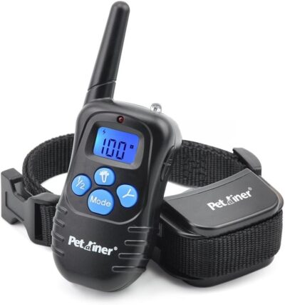 Petrainer PET998DRB1 Dog Training Collar Rechargeable and Rainproof 330 yd Remote Dog Training Collar with Beep, Vibra and Static Electronic Collar