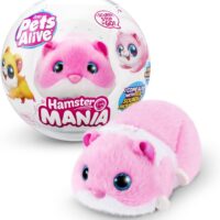 Pets Alive Hamstermania (Pink) by ZURU Hamster, Electronic Pet, 20+ Sounds Interactive, Hamster Ball Toy for Girls and Children