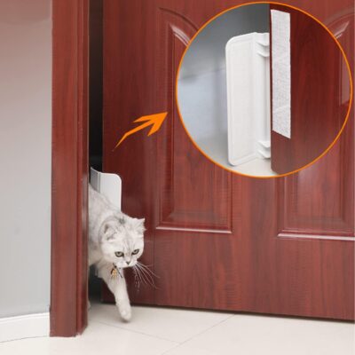 Pets Automotive Door Opener, Automatic Lockable Pet Dog Door Automatic Gate Opener Dogs Cats Door, Cat Private Handle Pet Door for Bedroom Bathroom - Push to Open Pet Private Access Door