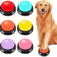 Recordable Dog Buttons 6 Color, Dog Buttons for Communication, Training Your Dog/Cat to Talk, Talking Pet Buttons, Dog Training Set, 30 Second Record & Clear Playback, Gift for Dogs/Cats