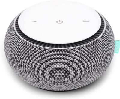 SNOOZ Smart White Noise Machine - Real Fan Inside for Non-Looping White Noise Sounds - App-Based Remote Control, Sleep Timer, and Night Light - Cloud