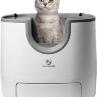 Self Cleaning Litter Box Large Capacity, Automatic Cat Litter Box Open-Top Design for Multiple Cats with Integrated Safety Protection