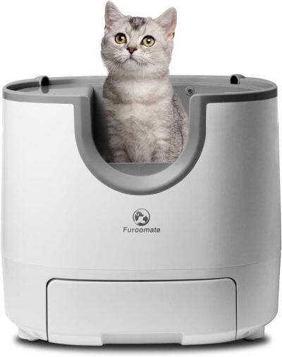 Self Cleaning Litter Box Large Capacity, Automatic Cat Litter Box Open-Top Design for Multiple Cats with Integrated Safety Protection