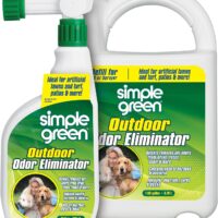 Simple Green Outdoor Odor Eliminator for Pets, Dogs, Ideal for Artificial Grass & Patio (32 oz Hose End Sprayer & 1 Gallon Refill)