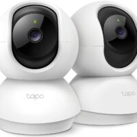 TP-Link Tapo 2K Pan/Tilt Security Camera for Baby Monitor, Dog Camera w/Motion Detection, 2-Way Audio, Siren, Night Vision, Cloud & SD Card Storage, Works with Alexa & Google Home, 2-Pack (C210P2)