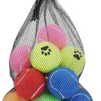 Tennis Ball for Dog Pack of 12 Colorful Easy Catching Pet Dog Ball (2.5inch-6colors)