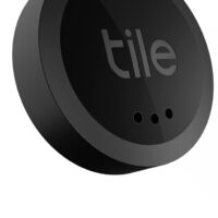 Tile Sticker 1-Pack. Small Bluetooth Tracker, Remote Finder and Item Locator, Pets and More; Up to 250 ft. Range. Water-Resistant. Phone Finder. iOS and Android Compatible, Black