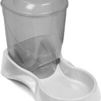 Van Ness Pets Small Gravity Auto Feeder for Cats/Dogs, 3 Pound Capacity GRAY