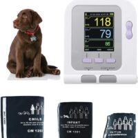 Veterinary Animal Use Vet Electronic Automatic Blood Pressure Monitor for Cat Dog Horse Sheep, 3Cuffs Included