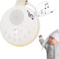 White Noise Machine, Portable Sound Machine with 22 Soothing Sleep Sounds, Long-Lasting Battery, Gentle Night Light, Travel-Friendly Sleep Aid for Newborns, Children, Adult, Pets