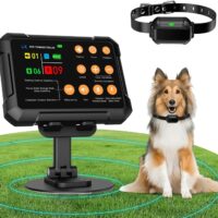 Wireless Fence For Dogs, Dog Training, Forbidden Zone, 3-in-1 High Precision Radar Wireless Fence System Up to 1 Acre, Real-Time Distance Monitoring, Indoors & Outdoors, Medium to Large Dogs 20-110lbs