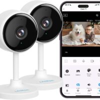 litokam Indoor Camera, Cameras for Home Security with Night Vision, Pet Camera with Phone App, 2K Indoor Security Camera, Motion Detection, 2-Way Audio, WiFi Home Camera, Baby Monitor Work with Alexa