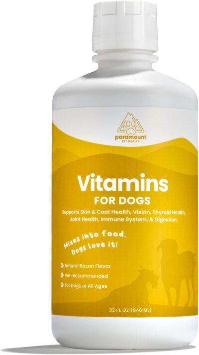 100% Natural Dog Vitamins and Supplements - Liquid Multivitamin for Dogs - Senior Dog Vitamins - Vitamins for Dogs with Probiotics - Usa Made Vitamin for Dogs - Pet Vitamins for Dogs & Dog Supplements