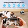 Enabot EBO Air Home Security Pet Camera, 2 Way Talk, Night Vison, Wireless APP Remote Control Indoor Security Camera, Movable Rechargeable Cam for Dog/Cat/Baby, SD Card Storage - Image 2