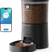 Automatic Cat Feeder WiFi - Automatic Cat Food Dispenser with APP Feeding Control, 4L Auto Pet Feeder for Dry Food, Dual Power Supply, Desiccant Bag