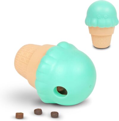 Brightkins Large Ice Cream Cone Treat Dispensers for Dogs - Interactive Dog Toys for All Breeds, Gifts for Dogs