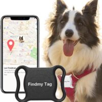 Dog Tracker Smart Tractive GPS Pet Tracker for Dogs,Personalized Smart Item Finder,Certificated Dog Tracking Device, No Monthly Fee, Works with FindmyTag (Black)