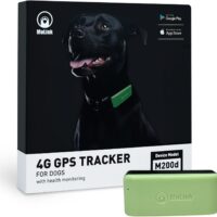 GPS Tracker for Dogs, Pet GPS Location Tracker with 3 Silicon Cases and 1 Collar, Real Time Location & Smart Activity Tracking Device, Waterproof, Tiny & Light