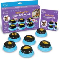 Hunger For Words Talking Pet Essential Words - 6 Piece Set Pre-Recorded Speech Buttons for Dogs, Dog Buttons for Communication