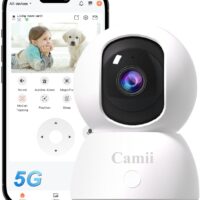 Indoor Camera, 2K Pet Cameras for Home Security Dual Band WiFi(2.4/5G), Security Camera with Phone App, 24/7 SD Card Storage, 2-Way Audio, Dog and Baby Monitor with Motion Detection, IR Night Vision