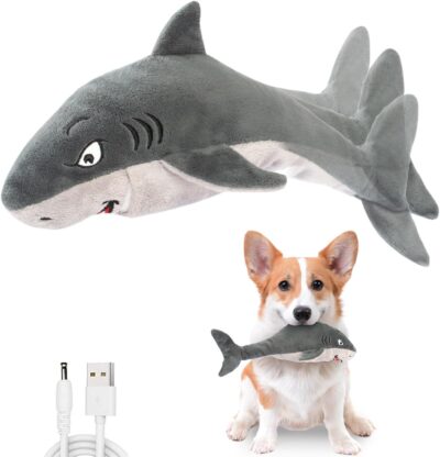 Interactive Dog Toys,Flopping Fish Dog Toys for Large/Medium/Small Dogs,Squeaky Plush Dog/Puppy Toys,Touch Activated