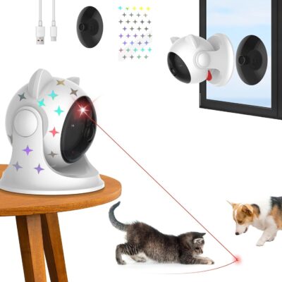 Laser Cat Toys for Indoor Cats, Automatic Cat Laser Toy, Interactive Cat Toys for Bored Indoor Adult Cats/Kittens/Dogs