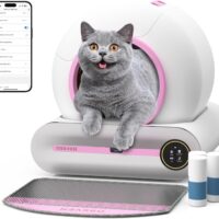 OSEVEN Self-Cleaning Cat Litter Box with APP Control- Weight Tracking&Health Monitoring, Automatic Litter Box with Odor