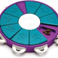 Outward Hound Nina Ottosson Dog Twister Dog Puzzle Interactive Treat Puzzle Dog Enrichment Dog Toy, Level 3 Advanced, Purple