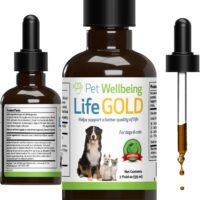 Pet Wellbeing Life Gold for Dogs - Vet-Formulated - Immune Support and Antioxidant Protection - Natural Herbal Supplement 2 oz (59 ml)