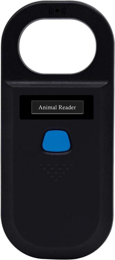 Run Mall Microchip Scanner Reader RFID Reader Writer Tag Microchip for Dogs Chip Reader Rechargeable Animal Chip Scanner Pet Tag Scanner FDX-B(ISO 1178411785) ID64 RFID Animal Tracking, (W90-BK)