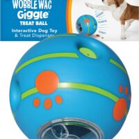 Wobble Wag Giggle Treat Ball- Interactive Dog Toy & Treat Dispenser, Fun Giggle Sounds When Rolled or Shaken, Great for Dogs Pets Know Best