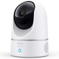 eufy Security Indoor Cam E220, Pan & Tilt, Indoor Security Camera, 2K - 3 MP Wi-Fi Plug-in, Voice Assistant Compatibility, Night Vision, Motion Tracking, HomeBase 3 Compatible, Motion Only Alert