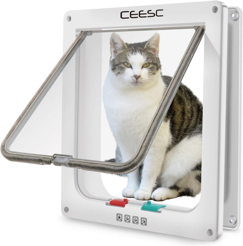 CEESC Extra Large Cat Door (Outer Size - Best Pet Doors with Timers : Reviews + Buying Guide